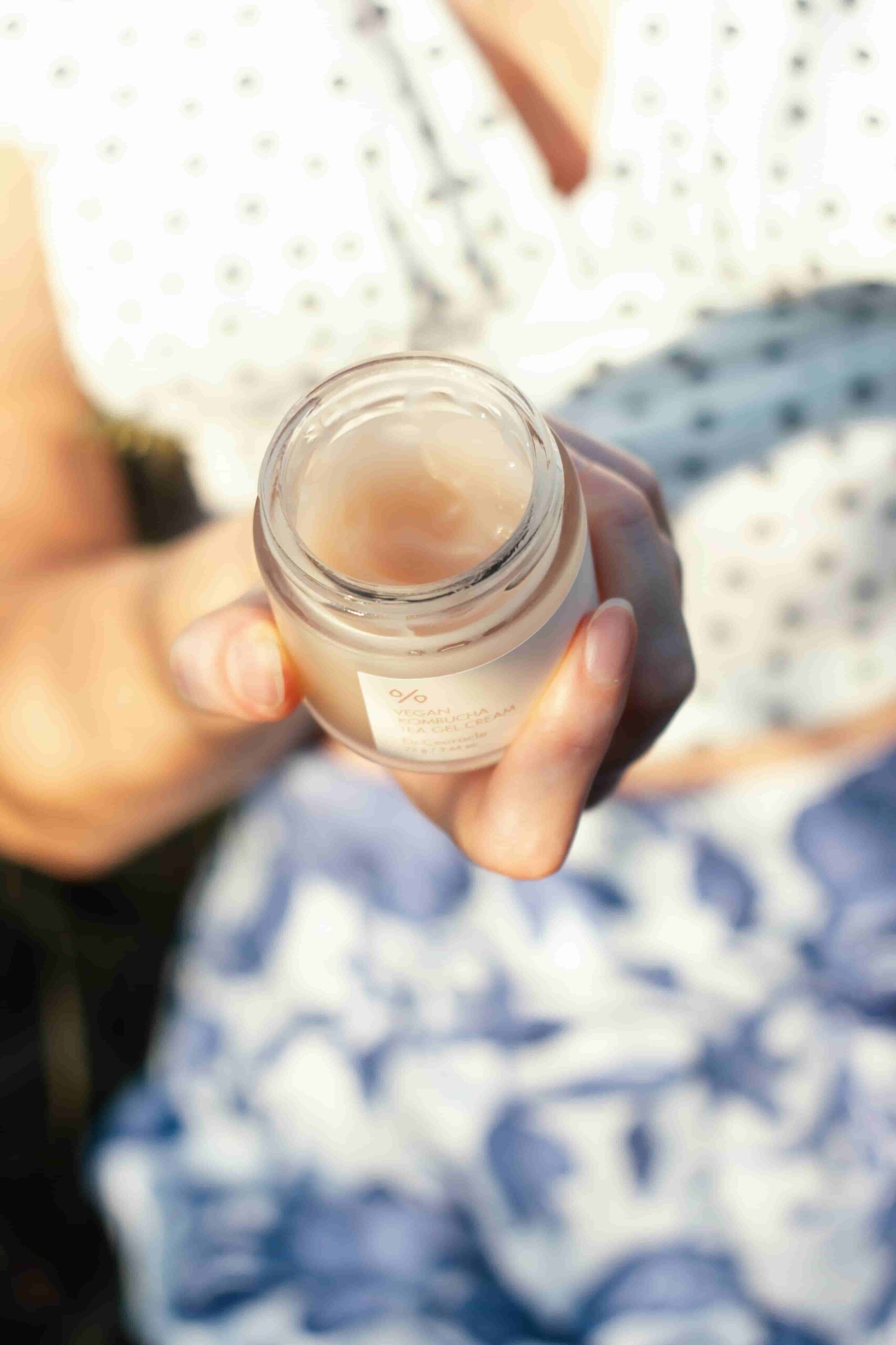 glass cream jar