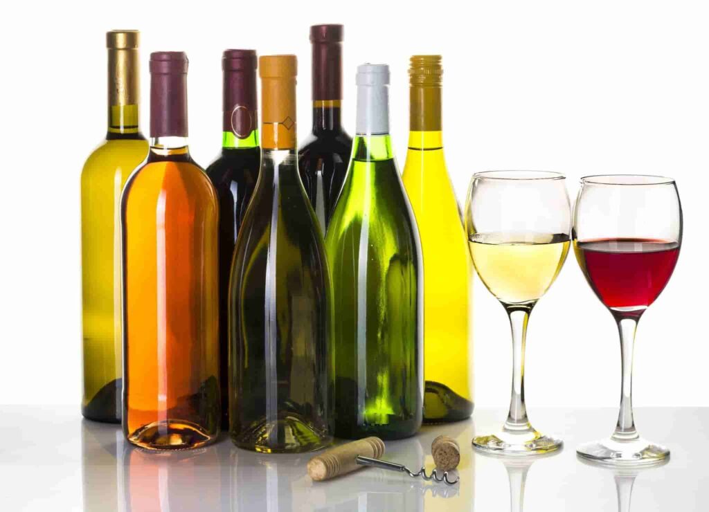 glass wine bottles