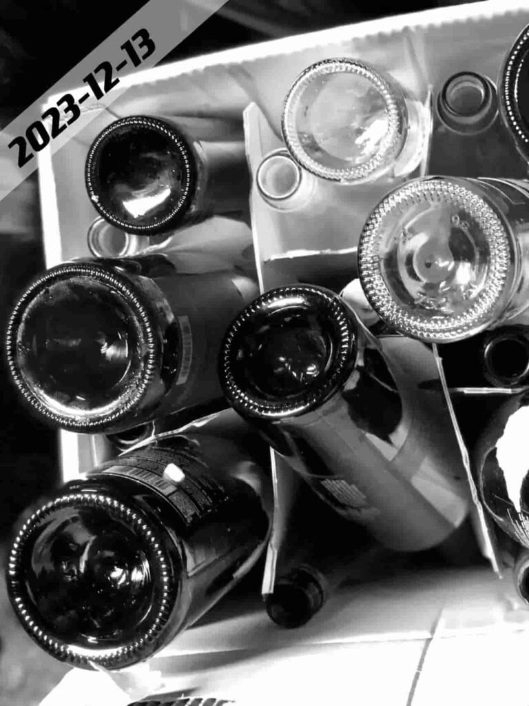 empty glass bottles