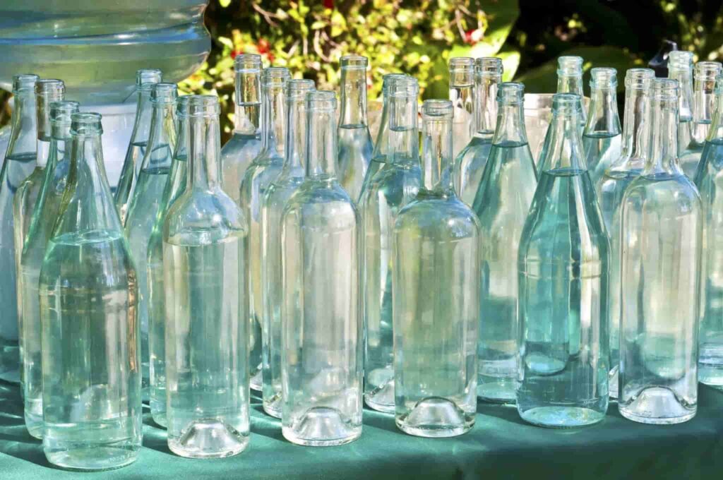 Glass Water Bottles for Garden Party
