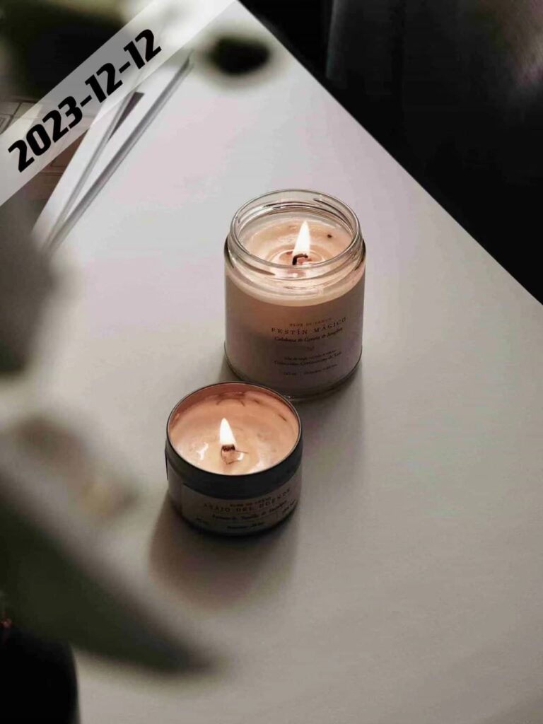 glass candle jar and meta candle jar