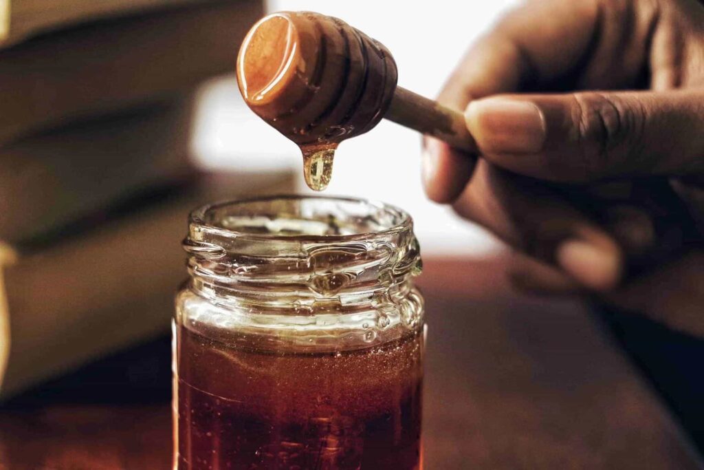 glass honey bottle honey jar