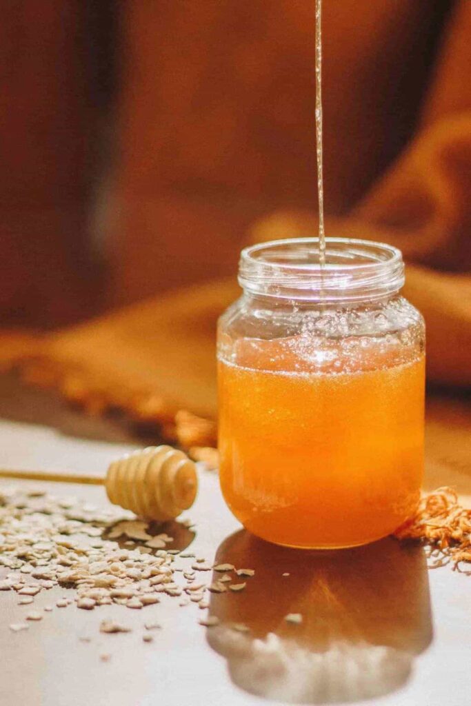glass honey bottle honey jar
