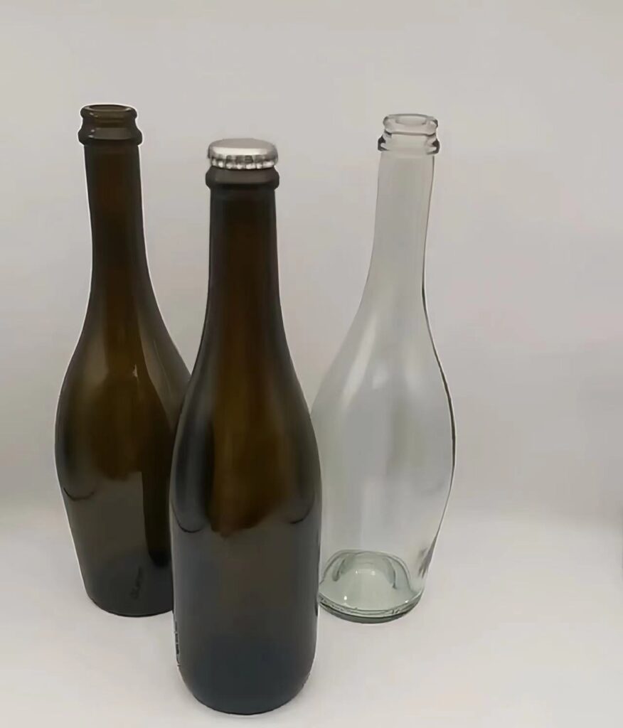 wine bottle with crown cap