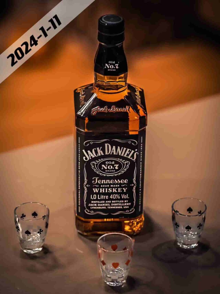 Whiskey in Glass bottle