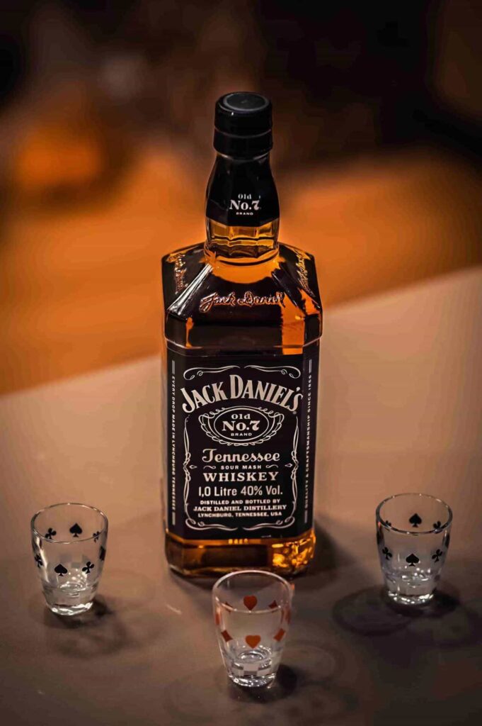 Whiskey in Glass bottle