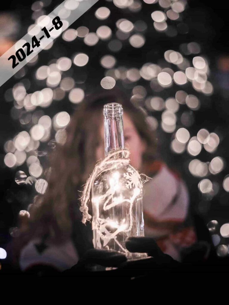 glass decoration bottles with fairy light