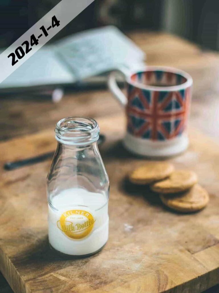 glass milk bottle