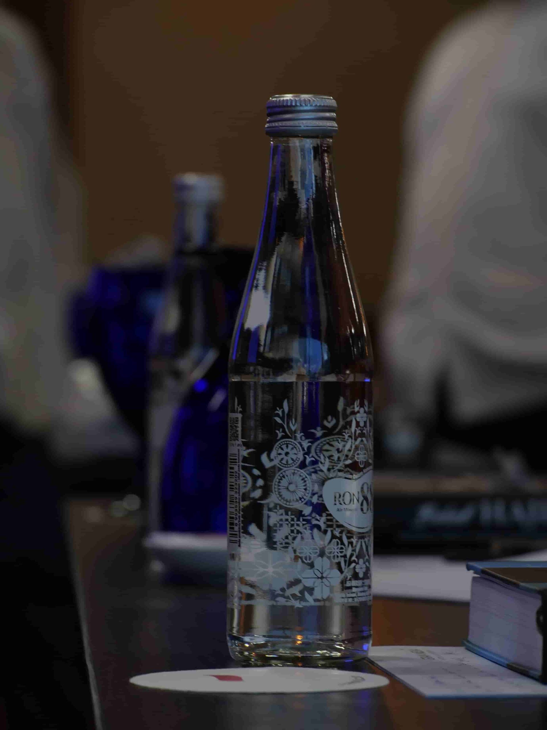 glass water bottle