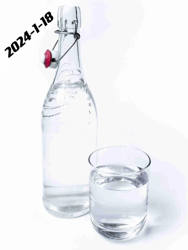 glass water bottle