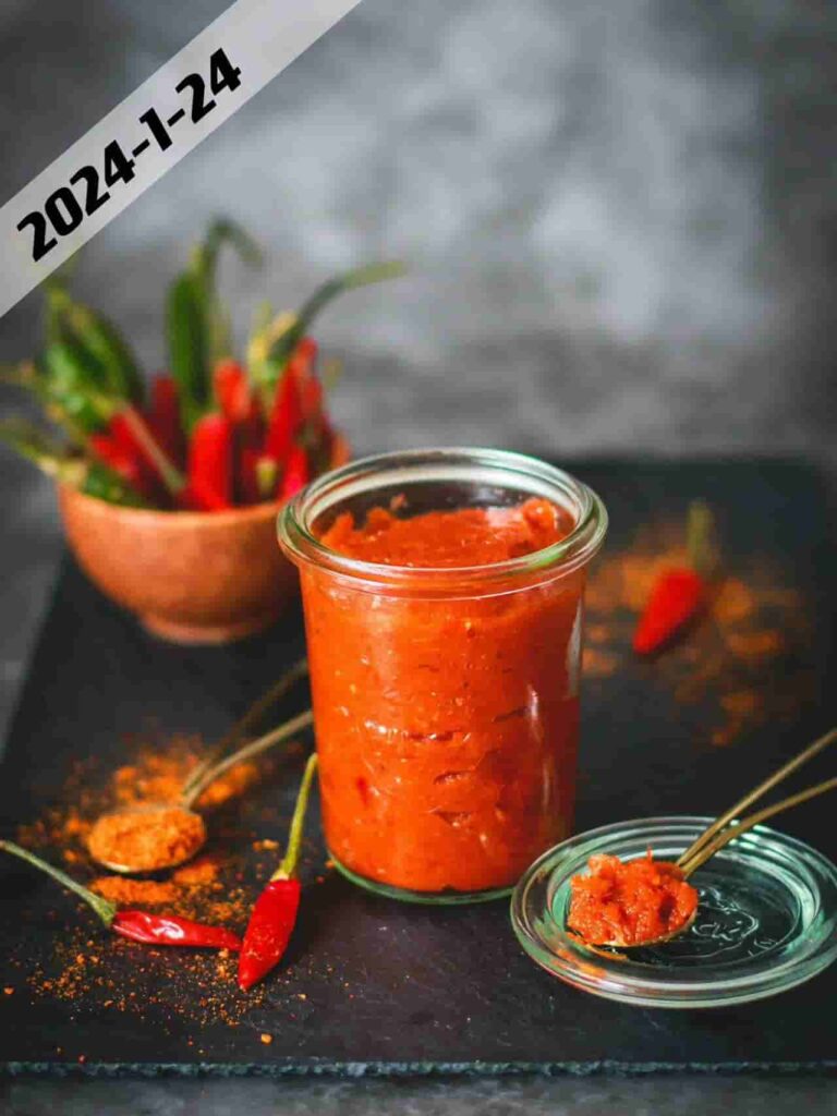 hot sauce in glass containers