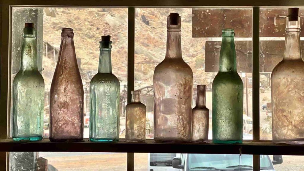 old empty glass bottles