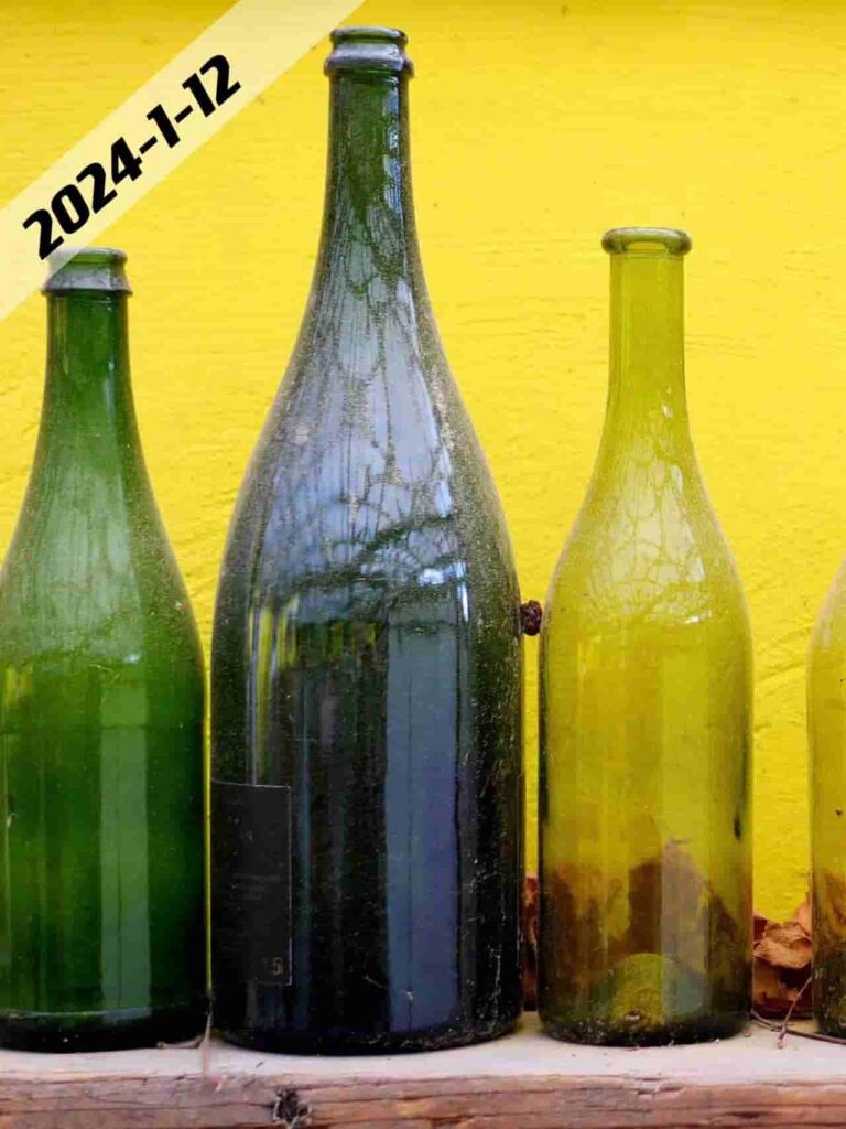 old empty glass bottles