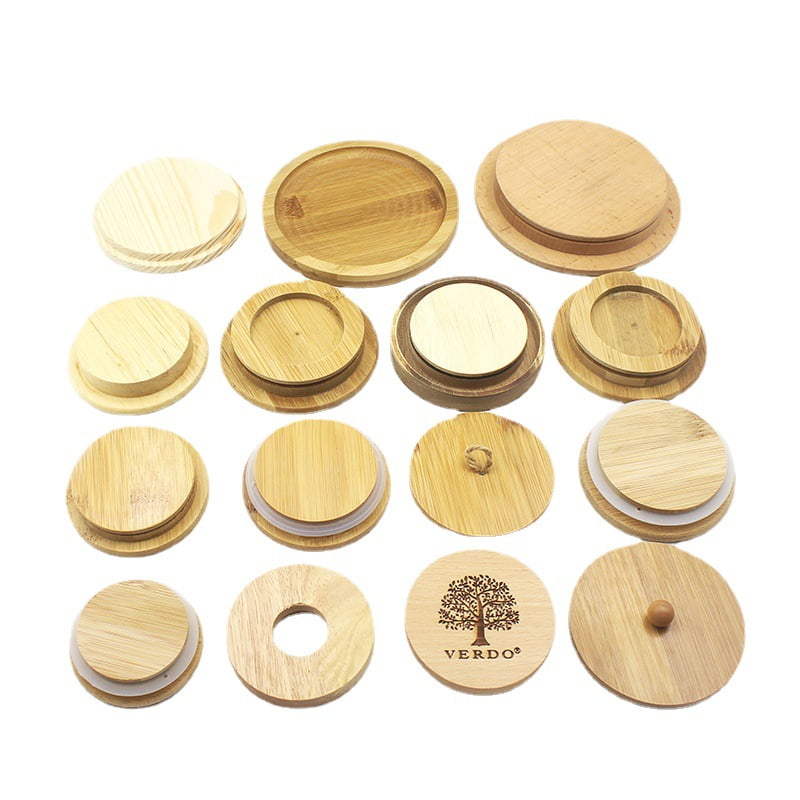 wooden and bamboo lids for candle jars