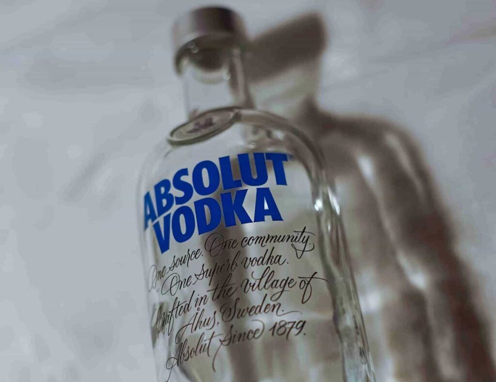 glass vodka bottle