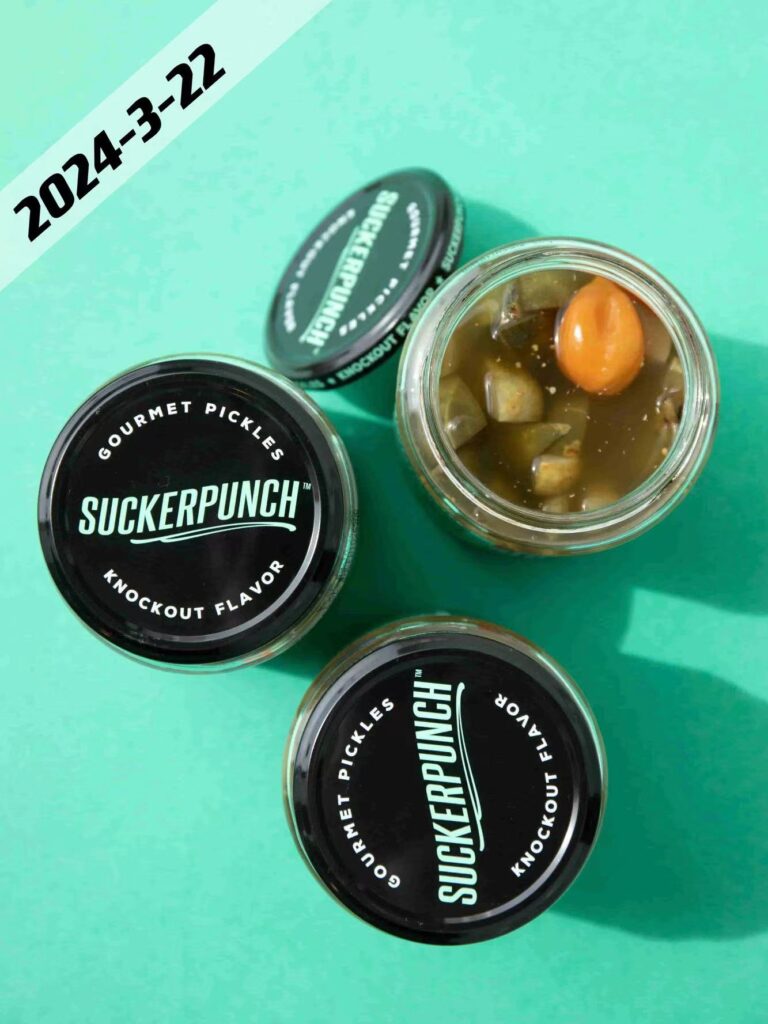 glass jars with black lids
