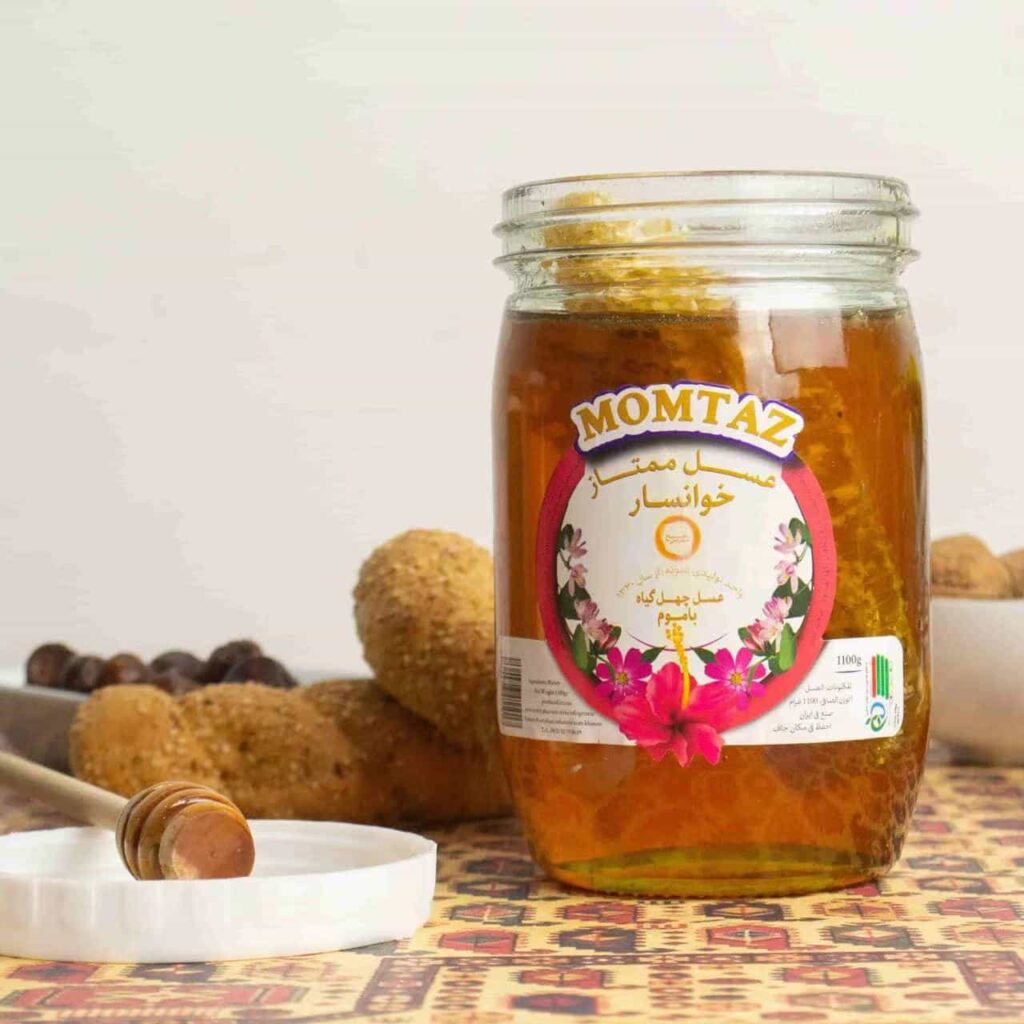 honey in glass jar