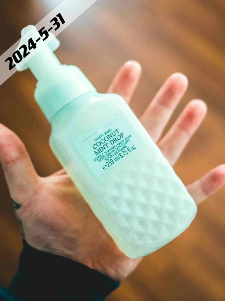 green bottle with pump