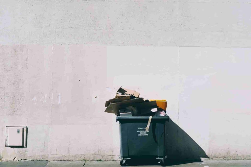a trash bin