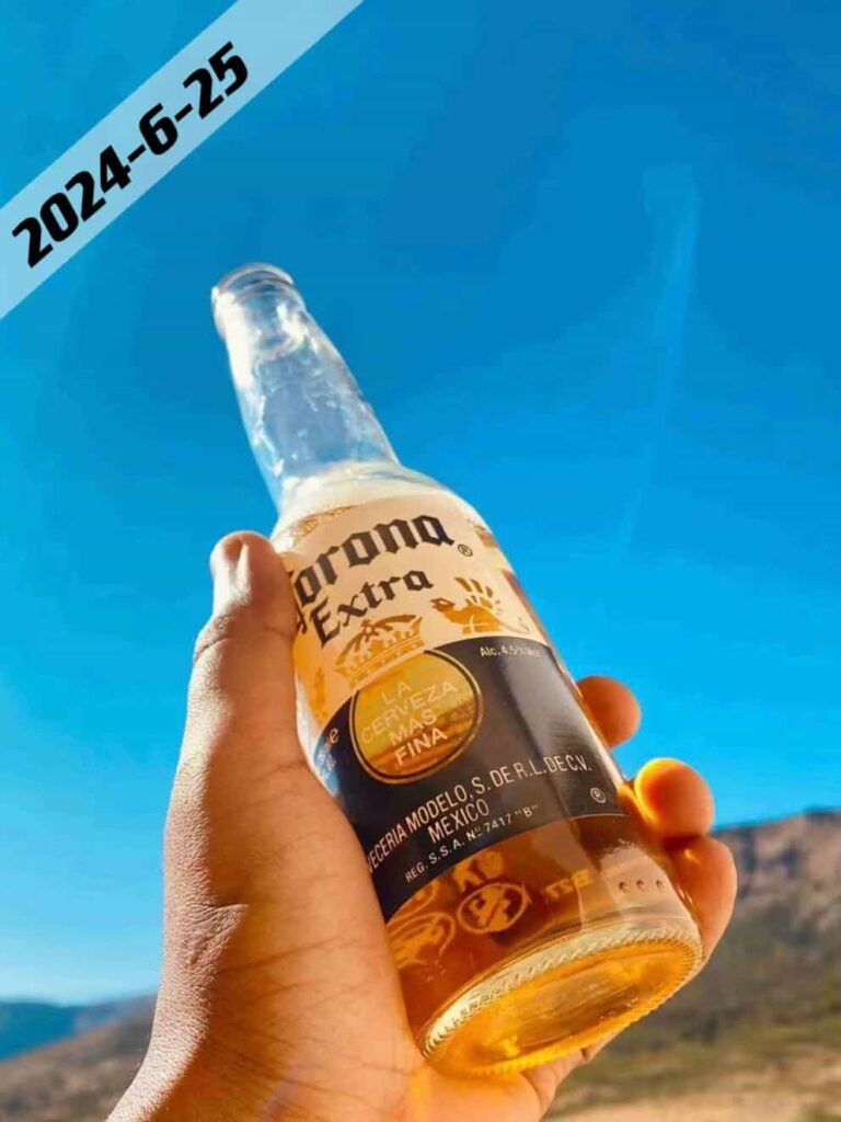 alcohol in glass bottle