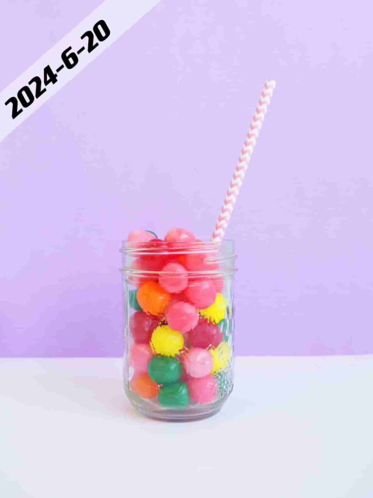 candies in a glass jar