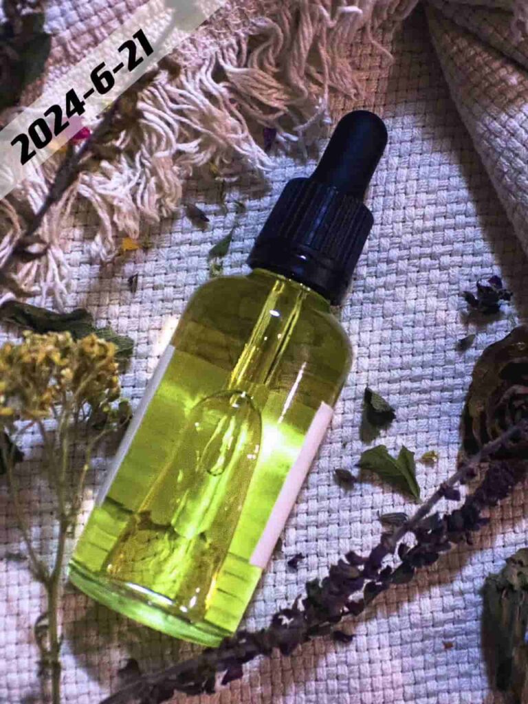 glass essential oil bottle