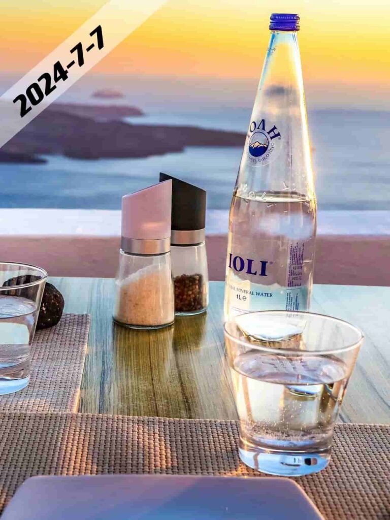 glass water bottle