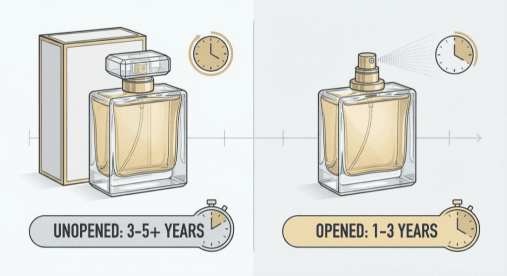 opened vs unopened body spray comparison photo