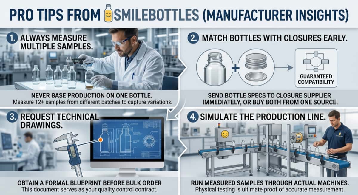 How to Measure Glass Bottle Dimensions - Smilebottles