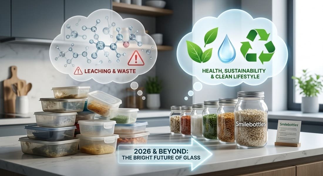 Plastic vs Glass Food Storage Containers - Smilebottles